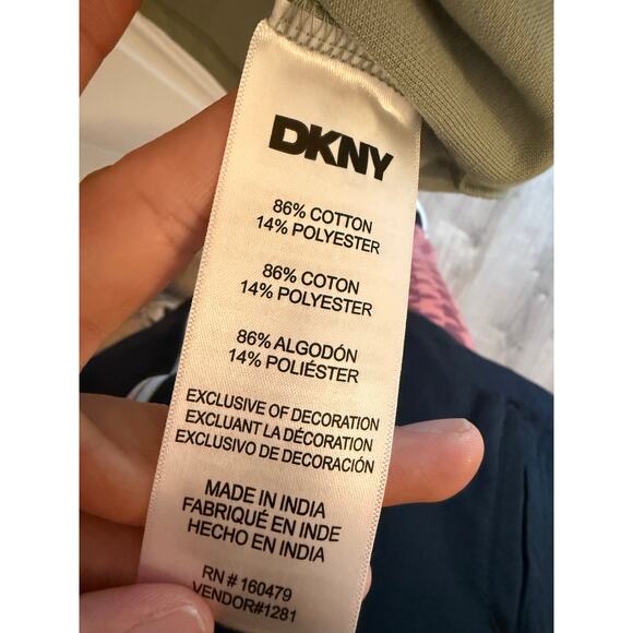 NWT DKNY Parkway Green Short Sleeve Oversized Pocket Tee Men's Size Large - Picture 5 of 5